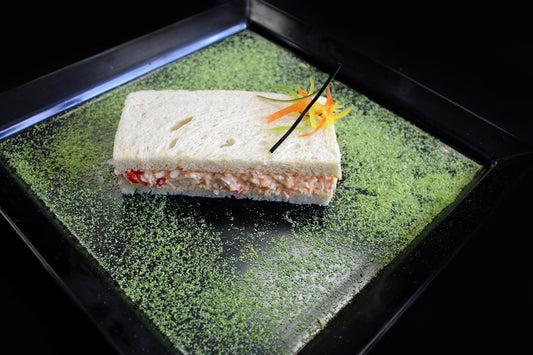 Sándwich miga ave pimiento