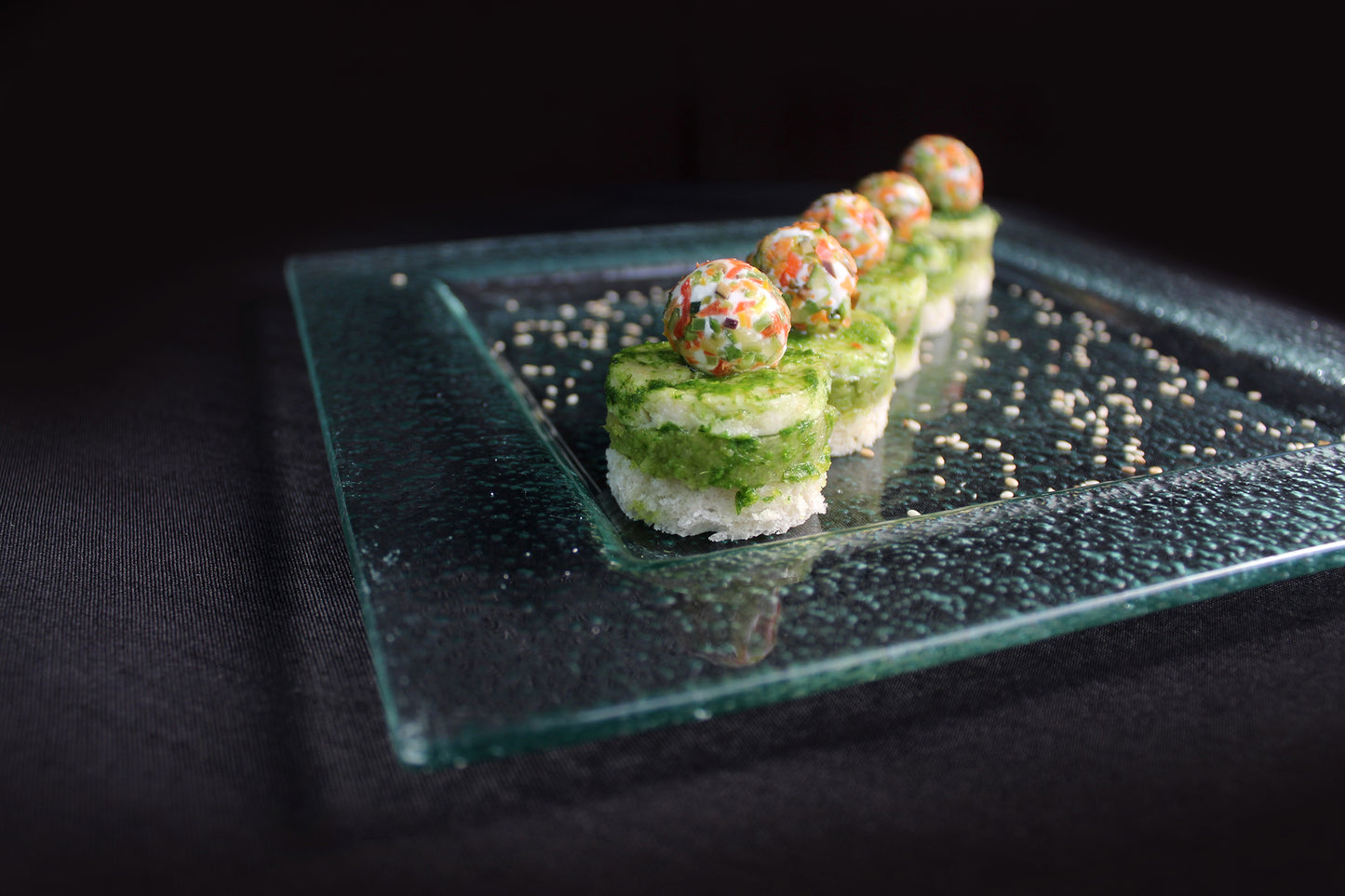 Canapés de pavo palta