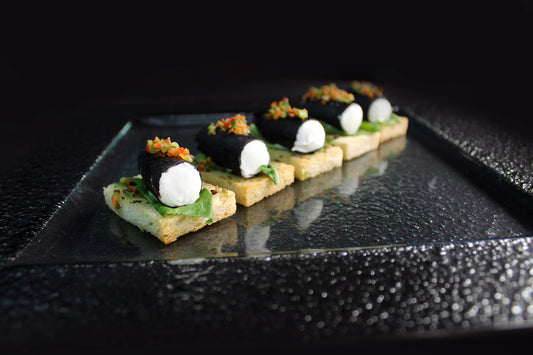 Rolls de queso cabra